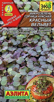 Микрозелень Горчица красная Красный вельвет (цвет.пакет) -  АЭ