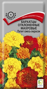 Бархатцы отклоненные махровые Петит Смесь окрасок (0,3гр)