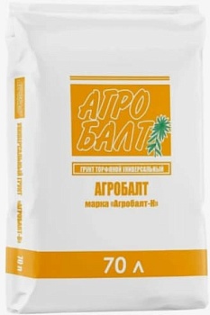 Агробалт Н торф нейтрализованный, 70л
pH 5,5-6,2.